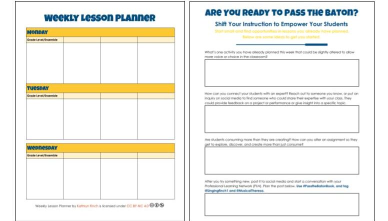 Lesson Planner templates